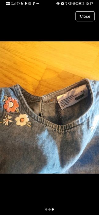 Rochita de blugi pentru fetite, marca  Ergobaby marimea 74