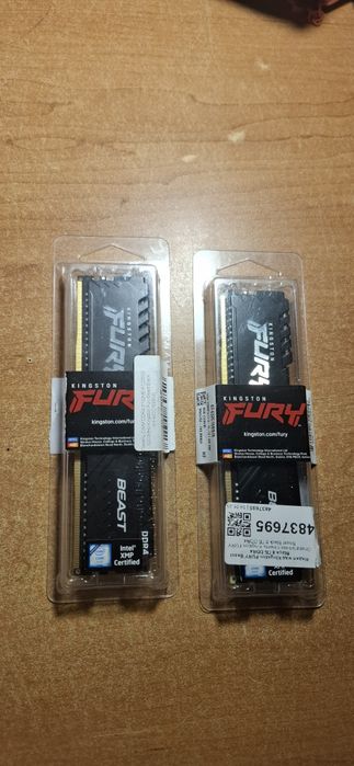 Две плашки озу Kingston Fury по 8гб