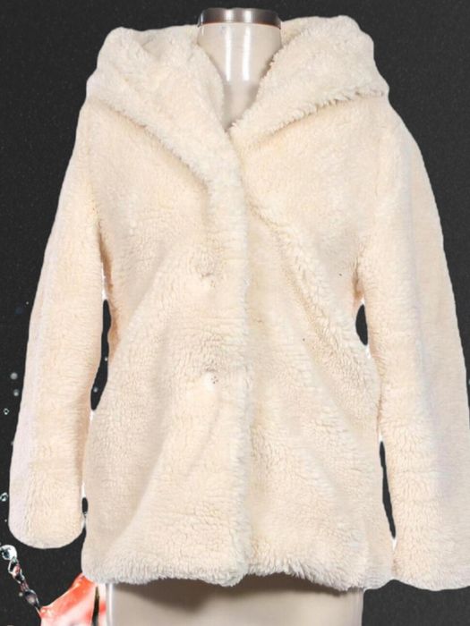 Дамско зимно пухкаво Teddy bear палто