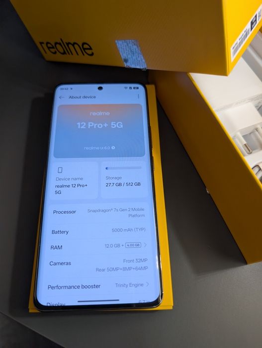 Realme 12 Pro+ 5G - 512GB / 12GB RAM - Full Box - Navigator Beige