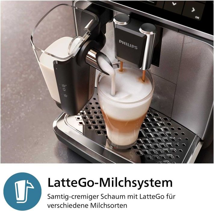 Нова Автоматична Кафемашина Кафеавтомат Philips LatteGo EP3347/90, Серия 3300, 2 години Гаранция, Керамична Мелачка