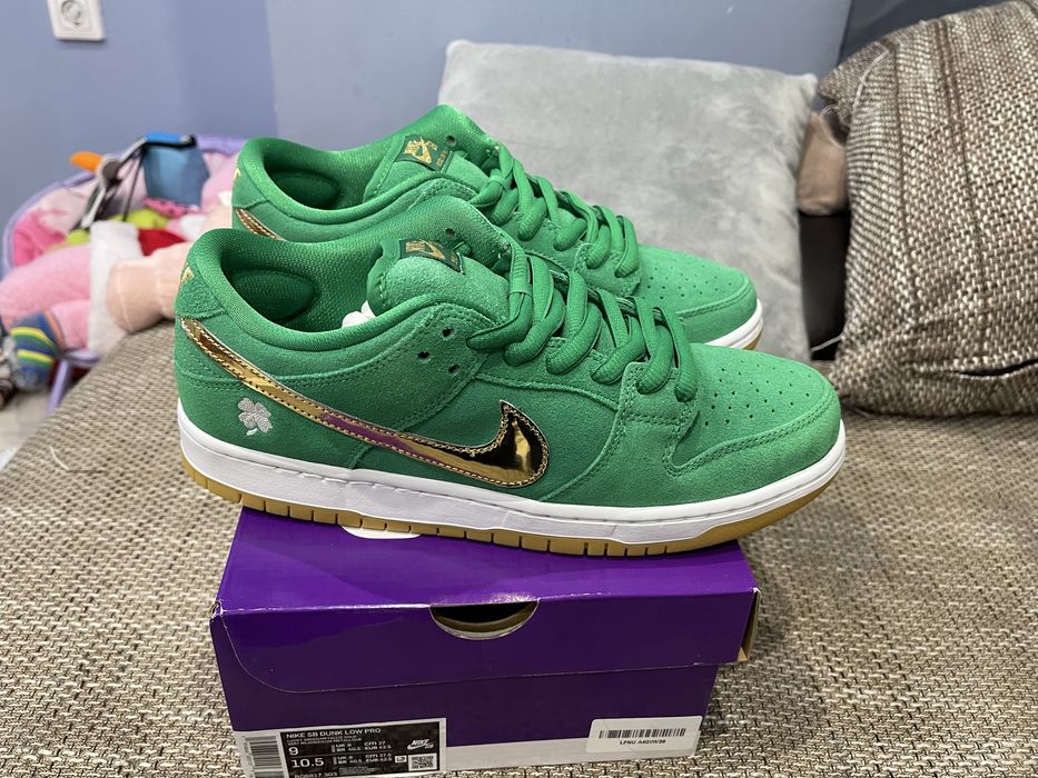 Маратонки Nike SB Dunk Low Pro Saint Patricks Green Здлени Jordan NBA