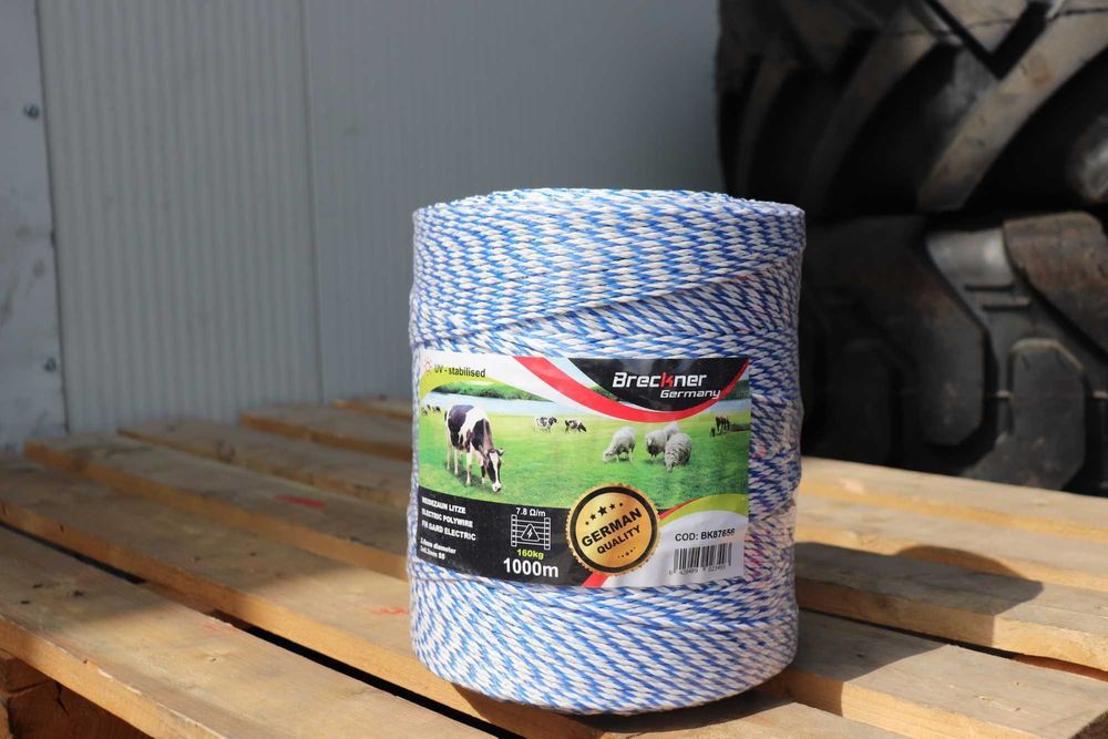 Rola fir alb-albastru fi 3mm. 3x0.2mm Gard Electric pentru Oi