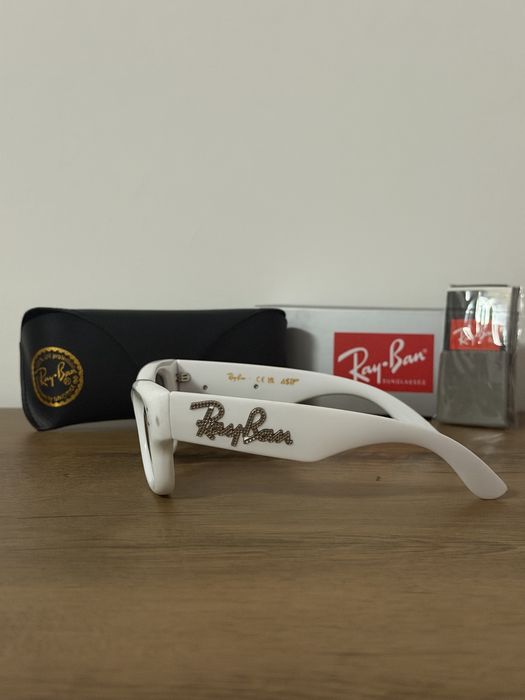 Ochelari de soare Ray-Ban x A$AP Rocky Wayfarer Puffer RB 4940B White – Set complet