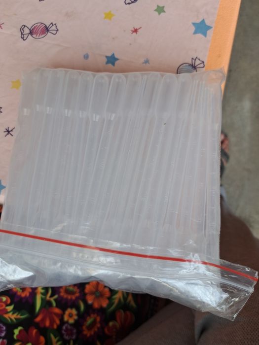 Пипетка пастера 3 мл и 5 мл.