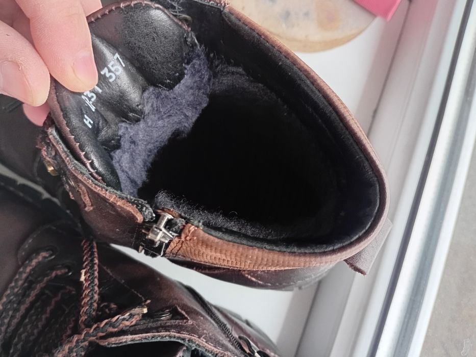 Зимние ботинки натуральная кожа