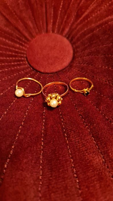 3 inele 18k Vintage