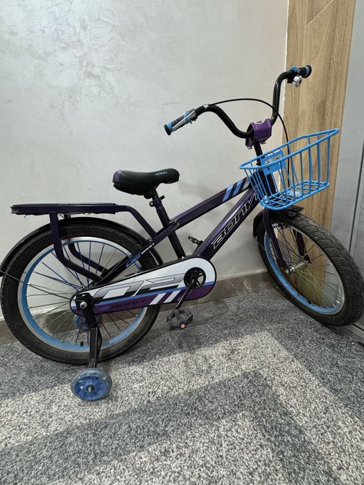Детский велосипед 20″ с корзиной и багажником