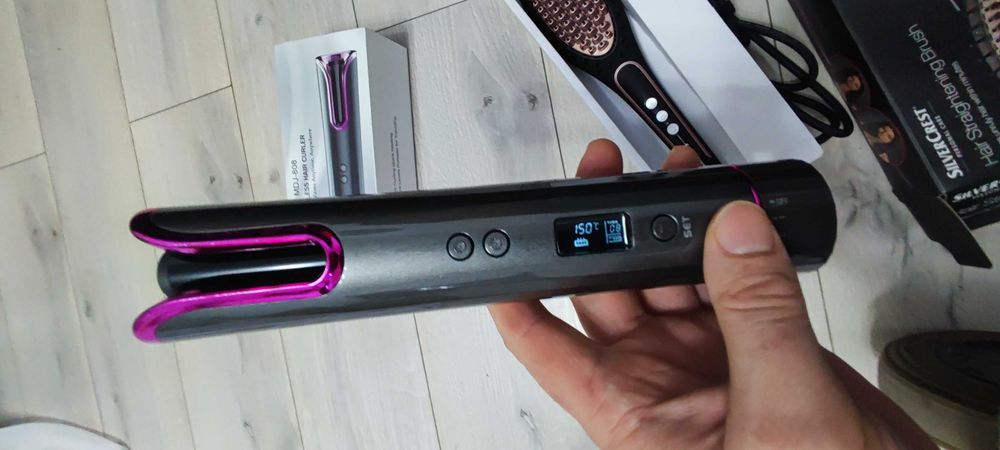 Set Ondulator fara fir NOU + Perie de indreptat electrica nefolosita