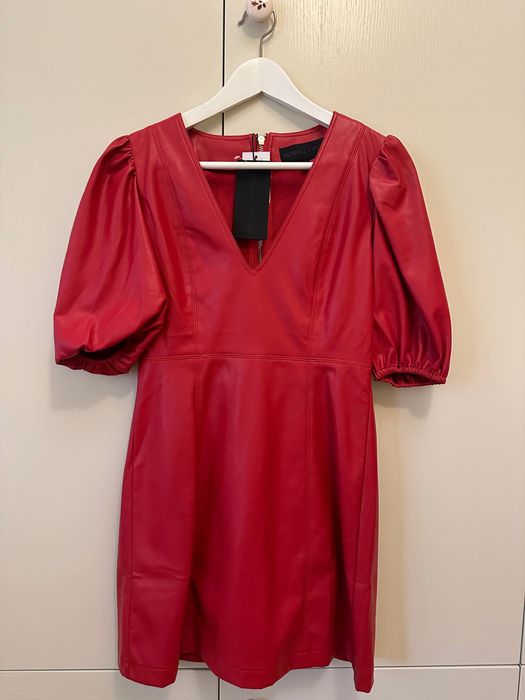Rochie piele ecologica rosie Kendall+Kylie