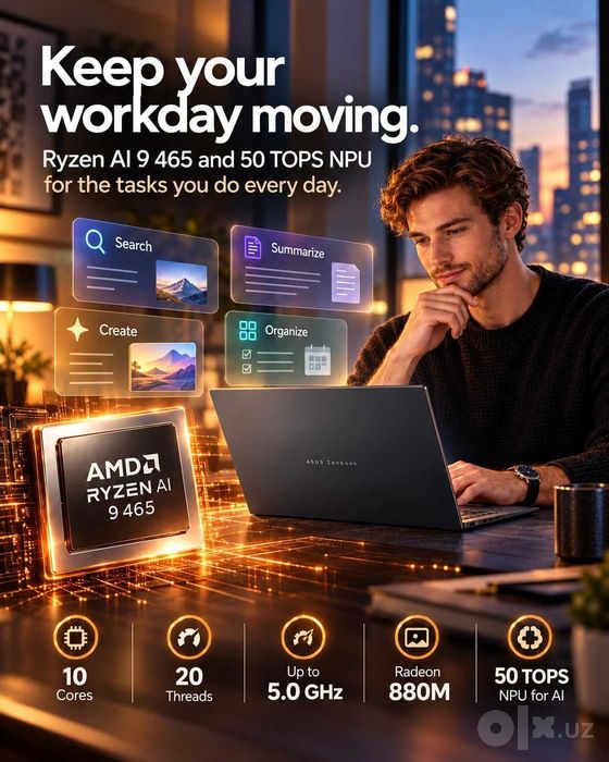 Ноутбук Asus ZenBook 14 Oled Ryzon AI 9-465