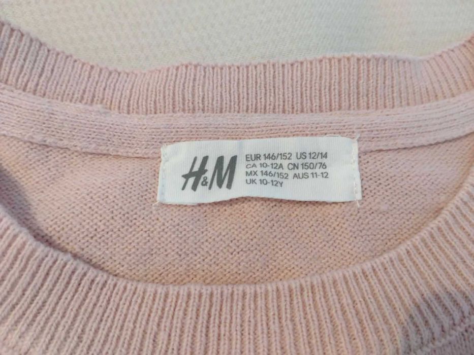 Коледен пуловер с коте на H&M - 10-12 г