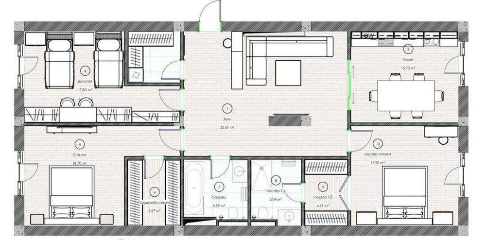 ПРОДАЕТСЯ   ЖК Милано На: Глинка Новостройка 133м2