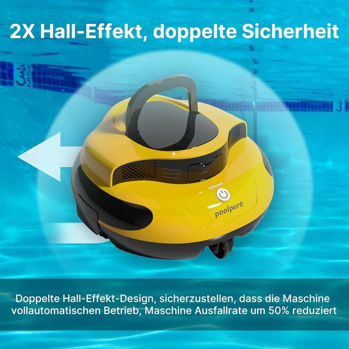 POOLPURE 2025 безжичен робот за почистване на басейн 100 мин