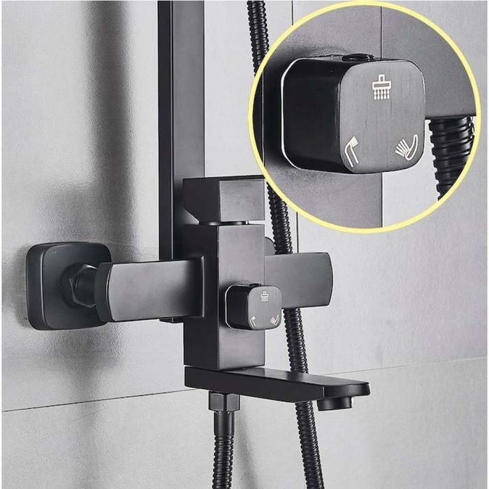 Комплект душ колона, стенен монтаж, двойно управление, керамика, 131-2