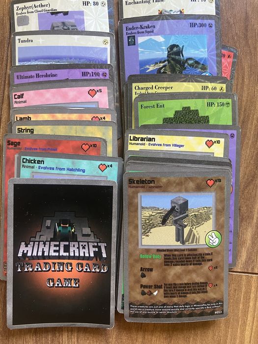 Майнкрафт карти minecraft trading game cards