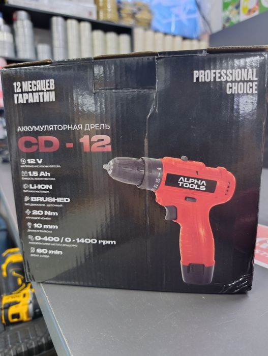Шуруповёрт AlphaTools 12v