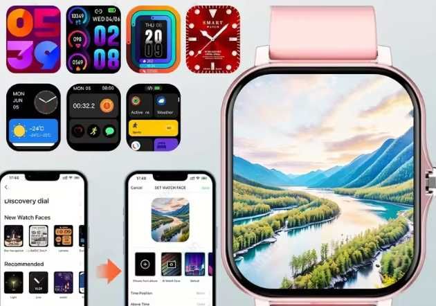 KESHUYOU 2025 – Ceas Inteligent cu Bluetooth, Ritm Cardiac și Oxigen