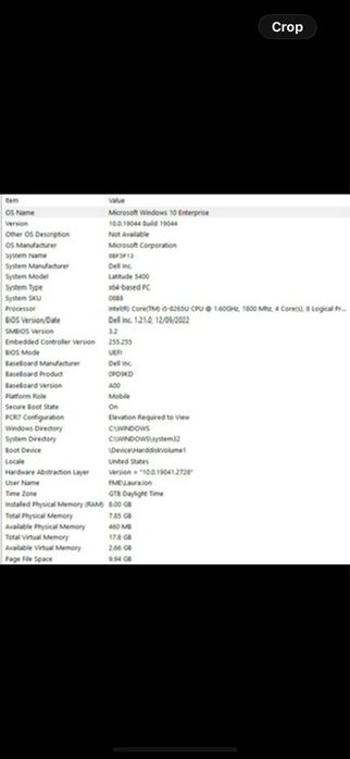 Vand laptop Dell