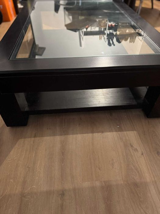 Masa sufragerie lemn masiv Mobexpert, 140x100x40 cm