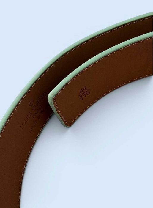 Curea Louis Vuitton – Model Monogram Verde Pastel | Elegantă & Rafinată