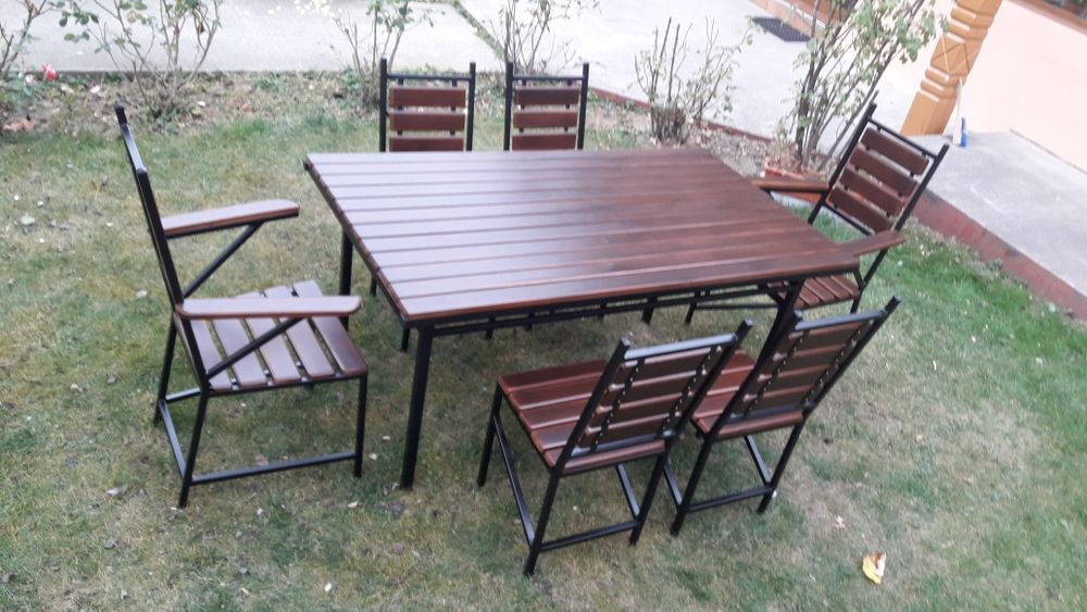 Set masa cu 4 scaune si 2 fotolii