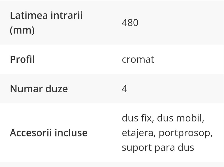 Cabina de dus cu hidromasaj