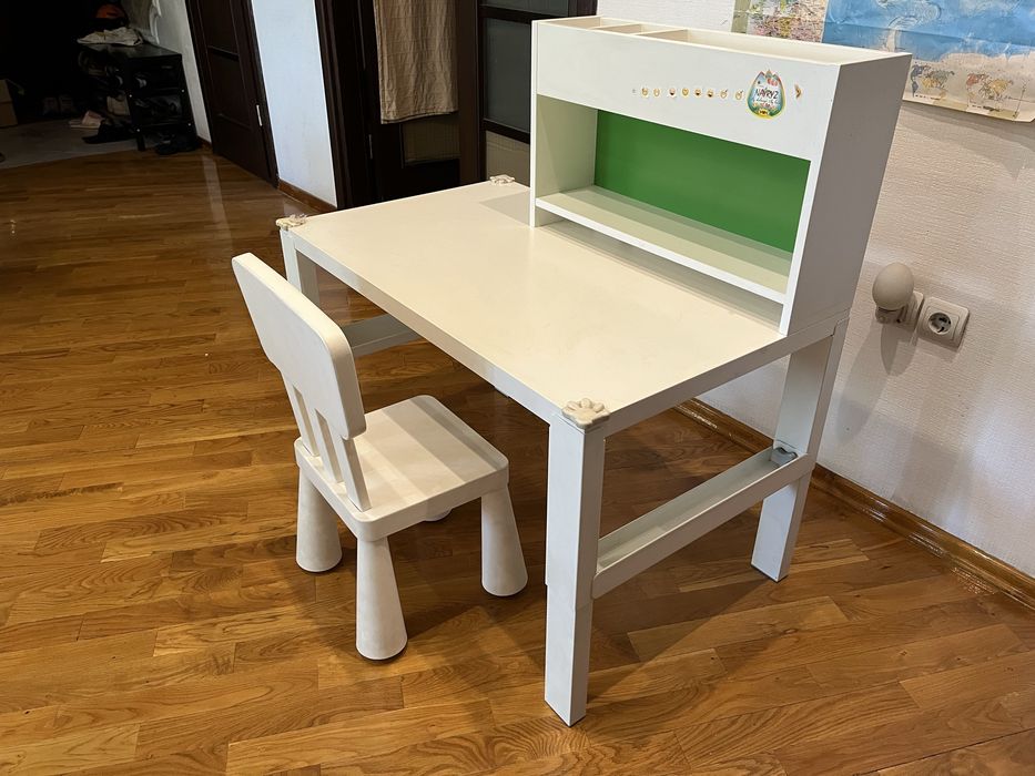 Стол детский «растущий» + стул IKEA б/у