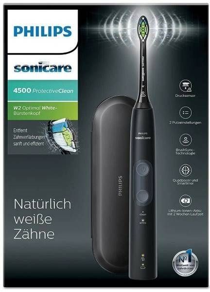 Нова електрическа звукова четка Philips Sonicare ProtectiveClean 4500 (Black)