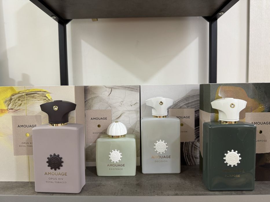 Amouage: Purpose / Royal Tobacco / Decision / Existence / Figmen Man