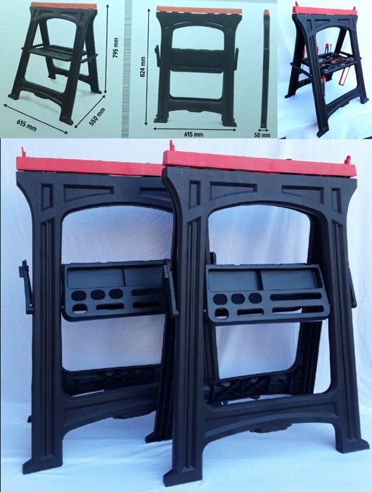 SET 2 capre pliabile pentru lucru din material plastic NOI