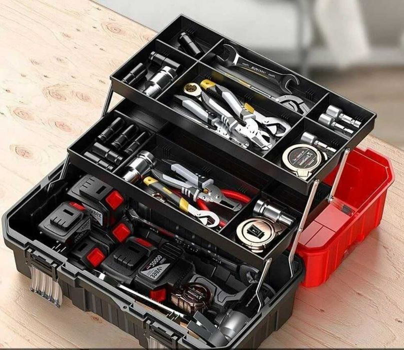 Ящик для инструментов двухярусный 42*20*17,5см пластиковый доставка