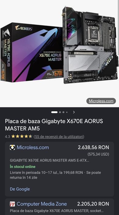 Placa baza gaming Gigabyte X670E AORUS MASTER AM5