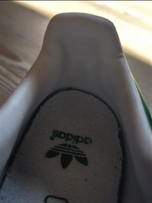 Adidas Stan Smith albi cu verde, marimea 38 2/3, igienizati