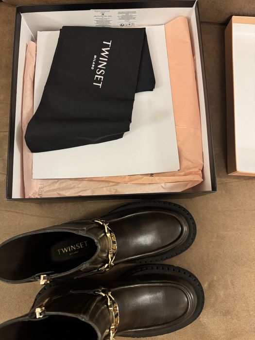 Кожени боти Twinset