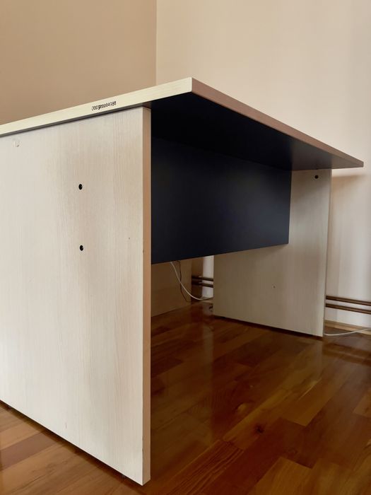 Birou impecabil albastru/alb 120x75 cm, solid, modern