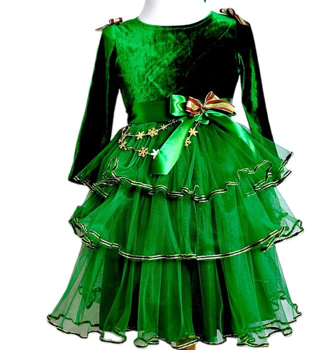 Rochiță brăduț craciun costum brăduț serbare 3,4,5,6,7 ani  made în Ro