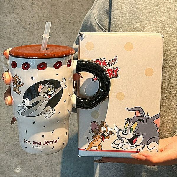 Кружка "Том и Джерри" С крышкой