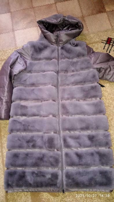 Пальто зимнее, ЭКО мех