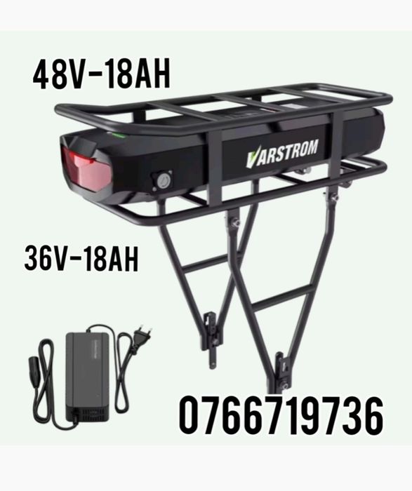 Baterie bicicletă electrică portbagaj 36V- 18Ah