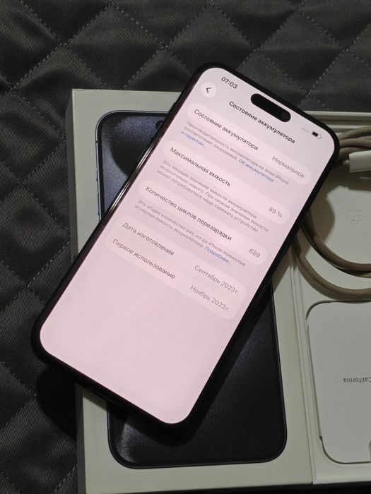 iPhone 15 Pro Max 256 gb Акум 89
