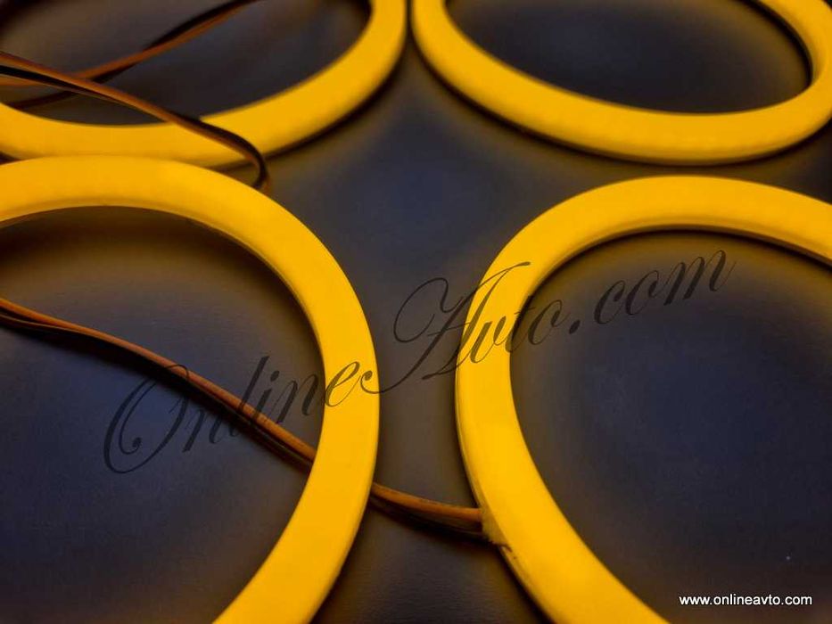 Оранжеви Cotton LED Angel Eyes-Ангелски очи BMW E90/E91/E92 Amber