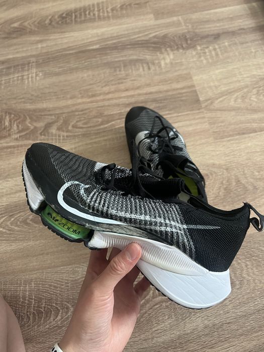 Nike Air Zoom Tempo NEXT% Flyknit Black White Volt Sneakers