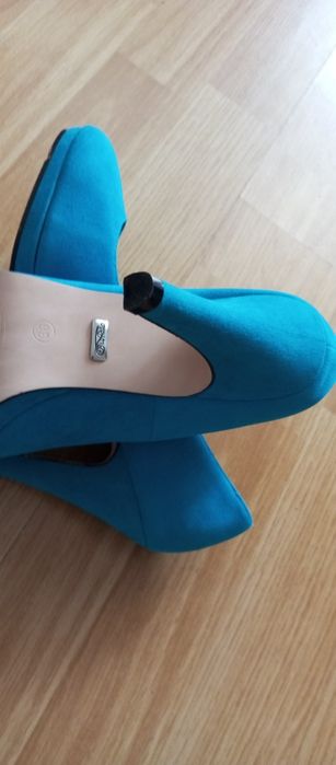Pantofi Piele Buffalo albastri