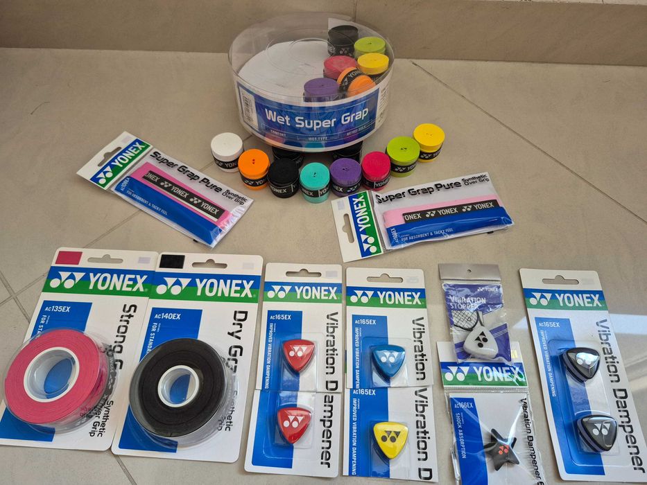Покривни грипове за тенис/бадминтон/, гумени пръстени и антивибратори