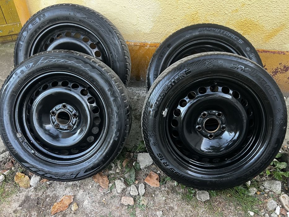 Jante de tabla pe 16 5x108 cu cauciucuri de iarna 205  55 16 Ford, Peugeot,Citroen