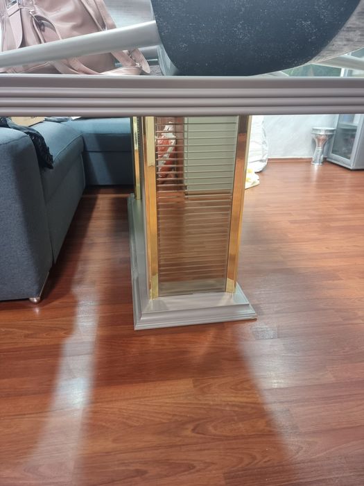 Комплект Голяма масивна маса с 6 стола