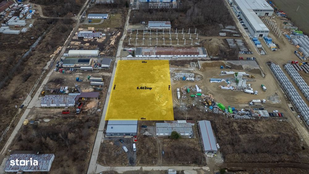 Teren 6500mp - Parcul Industrial Zărnești - Front 94m - Taxare inversă