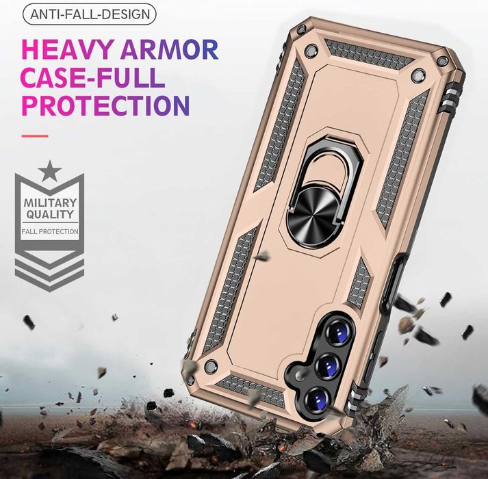Husa antisoc hybrid ARMOR cu inel pt. Samsung Galaxy S23 FE / S24 FE
