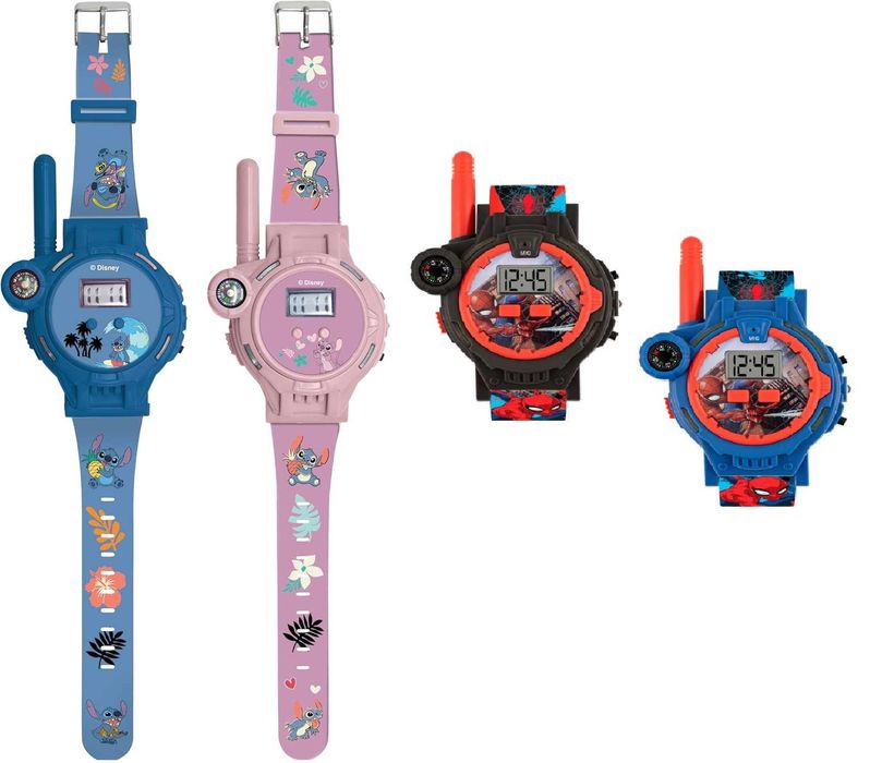 2 броя детски часовник с Walkie Talkie уоки токи Спайдърмен / Стич
